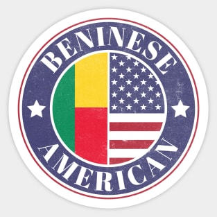 Proud Beninese-American Badge - Benin Flag Sticker